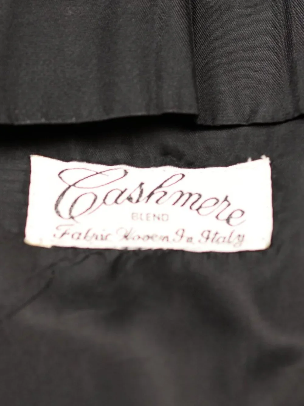 Chaps Mens Black Cashmere Blend Italian Fabric Double Breasted Overcoat 48R